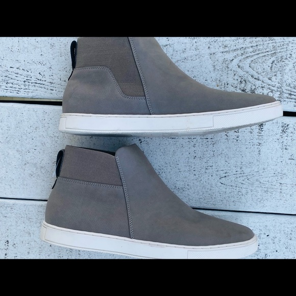 MENS GOOD FELLOW & CO SLIP ON ANKLE SUEDE LOOK GRAY SHOES 8.5 - Picture 5 of 7